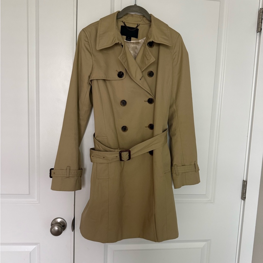 J-Crew Classic Double-Breasted Trench Coat - Beige
